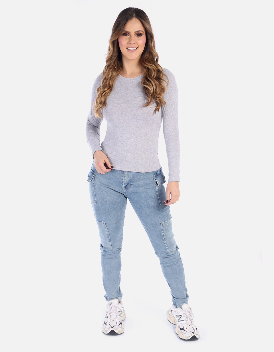 Camiseta Manga larga Básica para Mujer