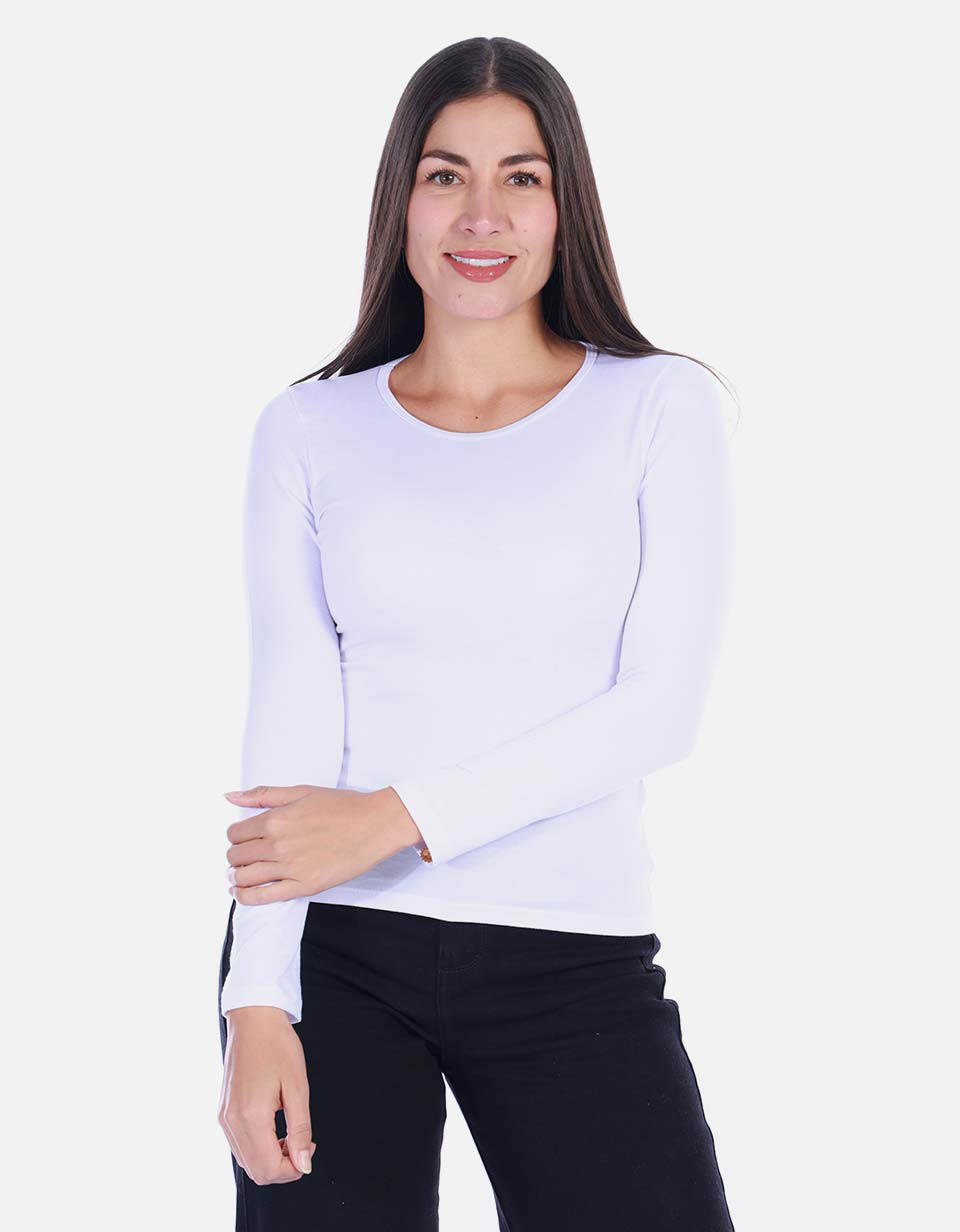 Camiseta Manga larga Básica para Mujer