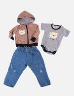 Conjunto para Bebé de Chaqueta + Body + Pantalón