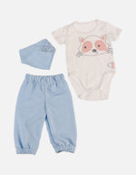 Conjunto para Bebé de Body + Pantalón + Pañoleta