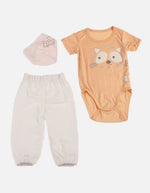 Conjunto para Bebé de Body + Pantalón + Pañoleta