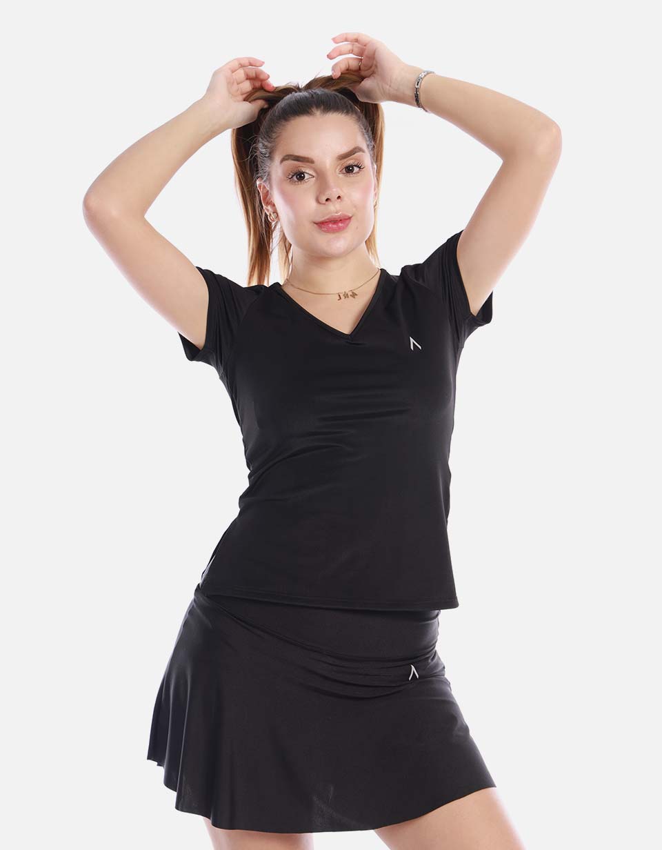 Camiseta cuello en V Mujer de estilo casual