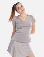 Camiseta cuello en V Mujer de estilo casual