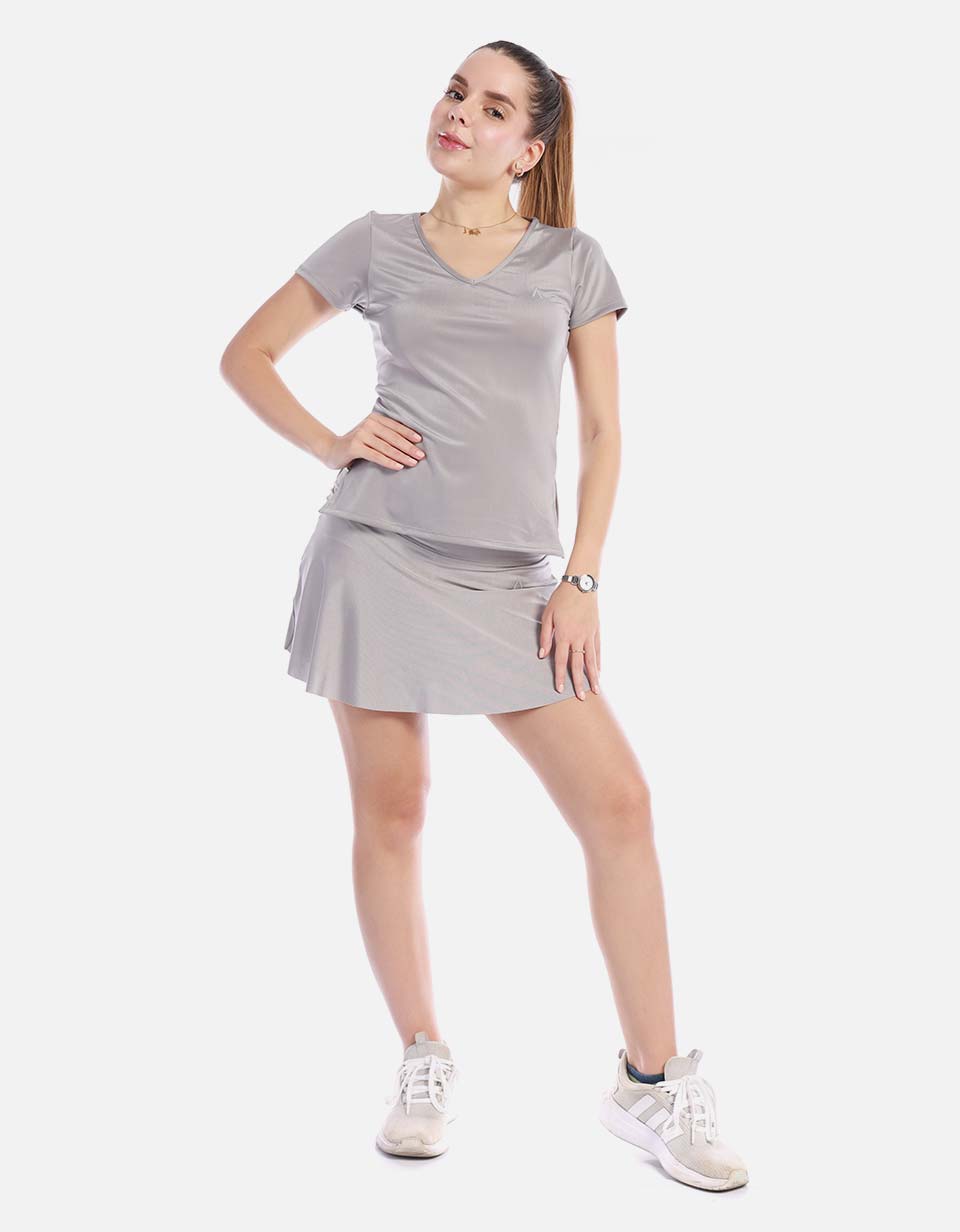 Camiseta cuello en V Mujer de estilo casual