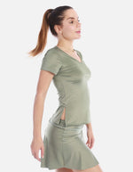 Camiseta cuello en V Mujer de estilo casual