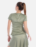 Camiseta cuello en V Mujer de estilo casual