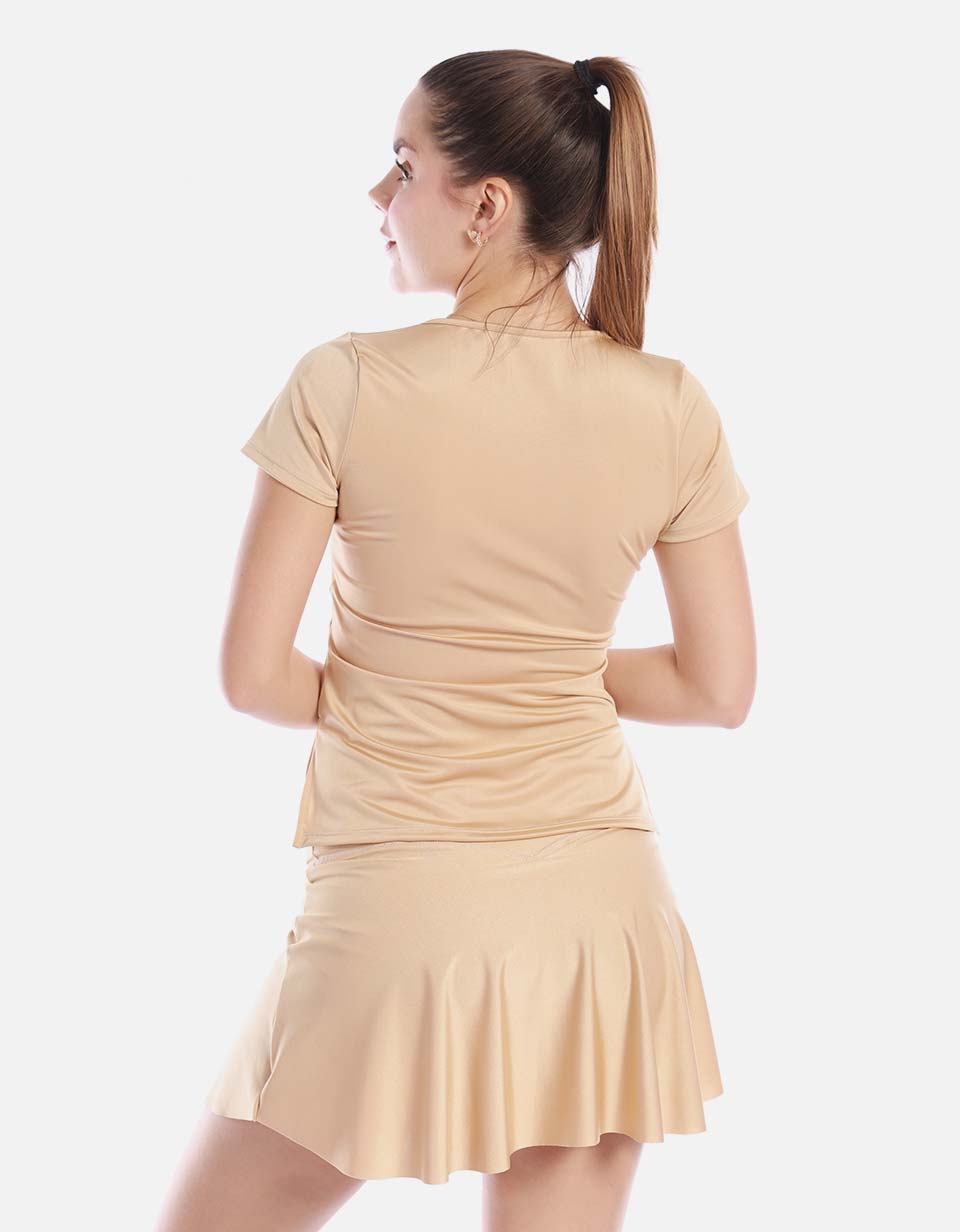 Camiseta cuello en V Mujer de estilo casual