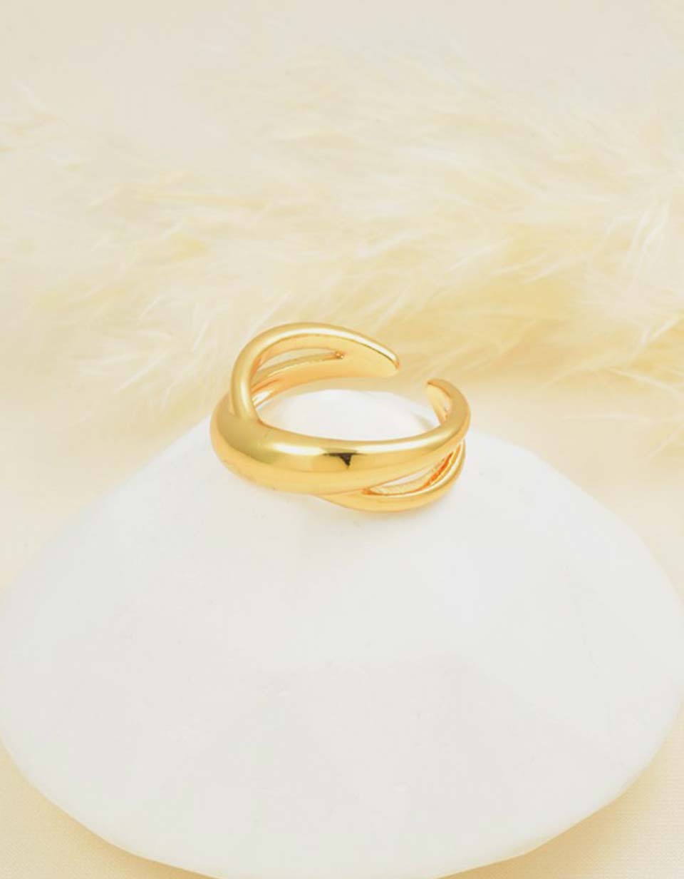 Anillo Ajustable de Banda Lisa para Mujer