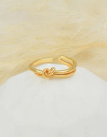 Anillo Ajustable con Nudo Minimalista para Mujer