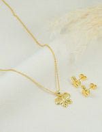 Set de cadena y aretes de mariposa