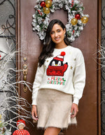 Buzo navideño de pingüino para Mujer