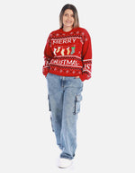 Buzo navideño Merry Christmas para mujer