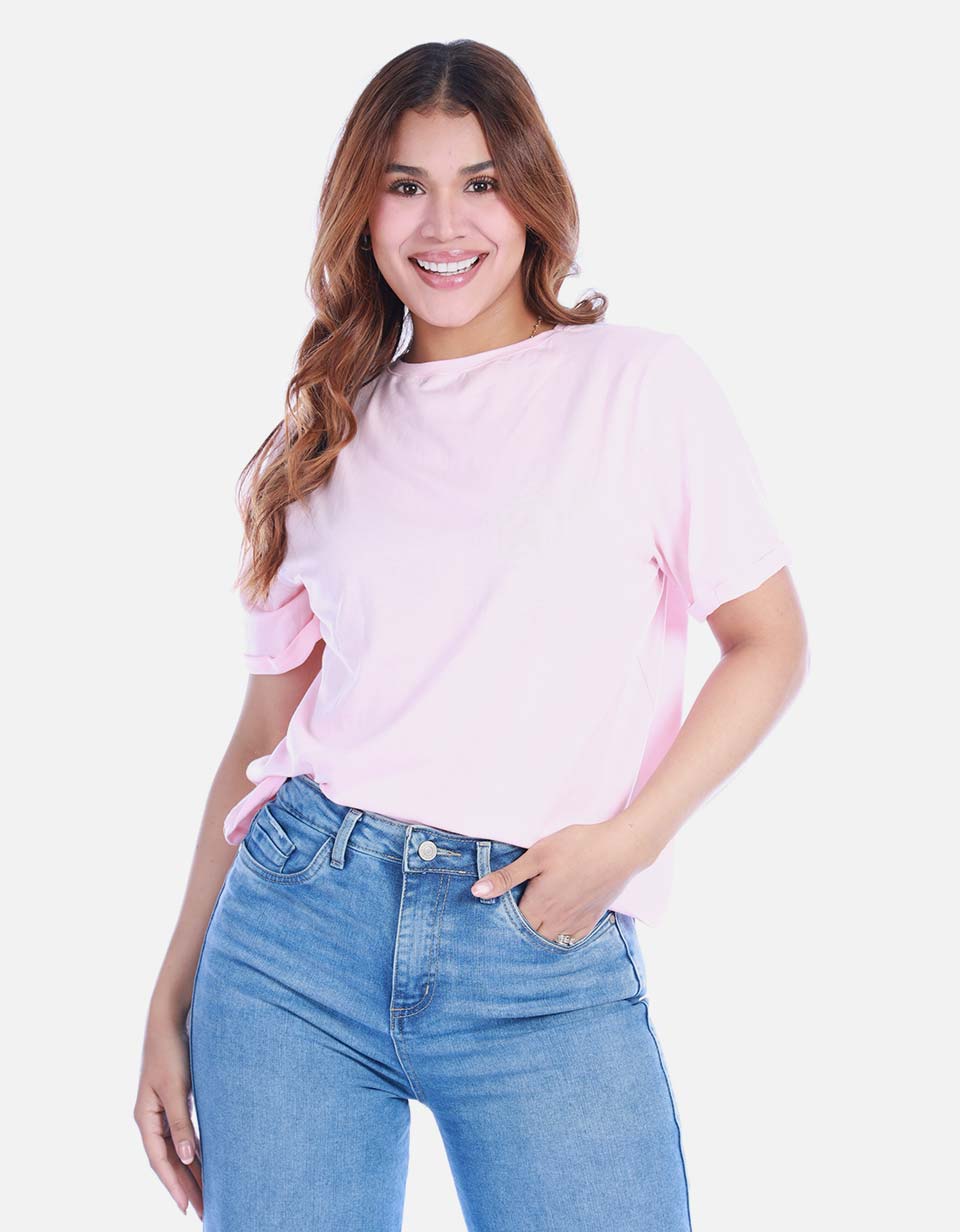 Camiseta Básica Manga Corta para Mujer