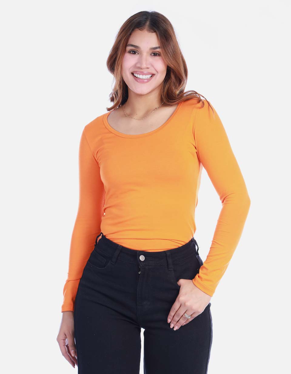 Camiseta Básica para Mujer Manga Larga
