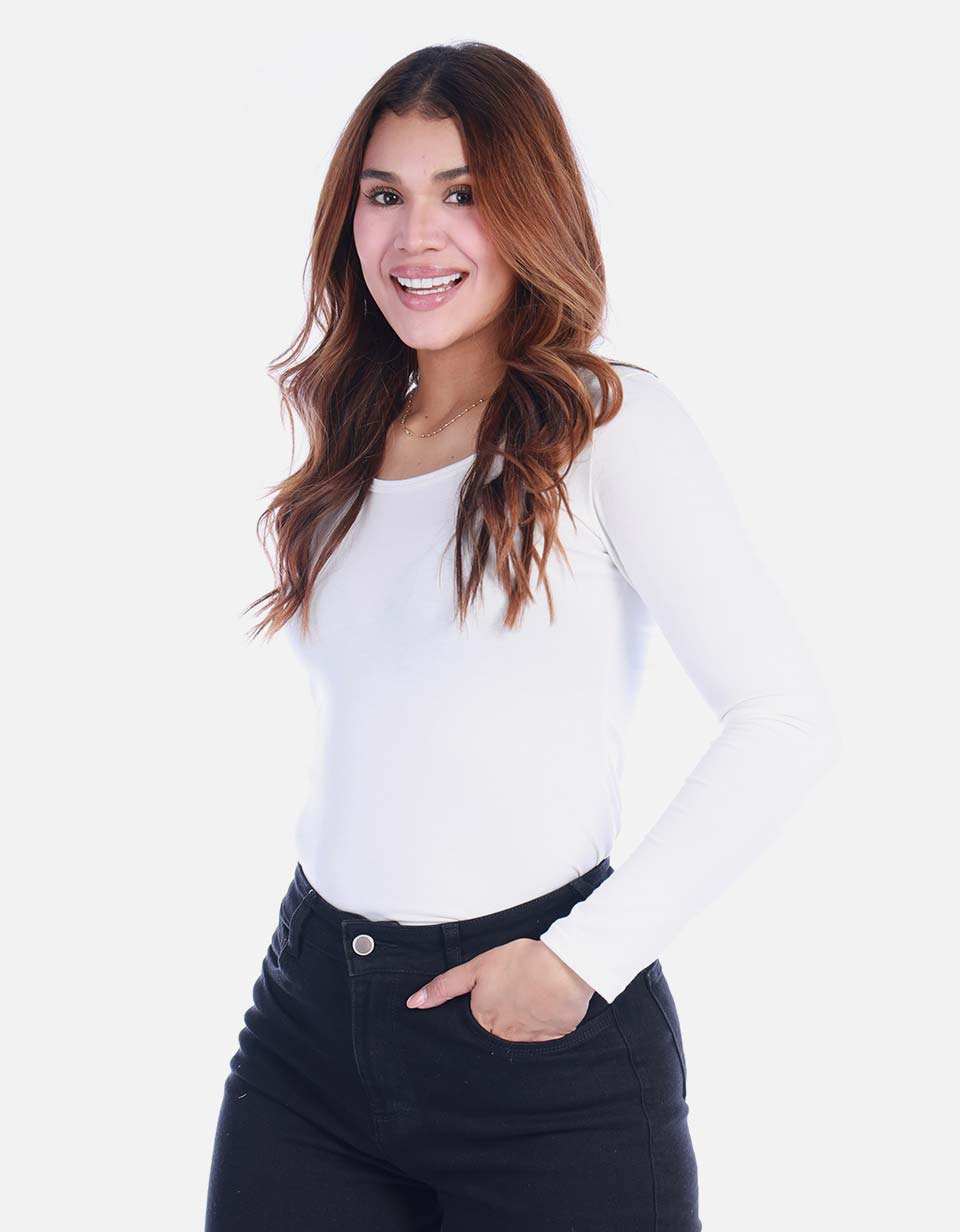 Camiseta Básica para Mujer Manga Larga