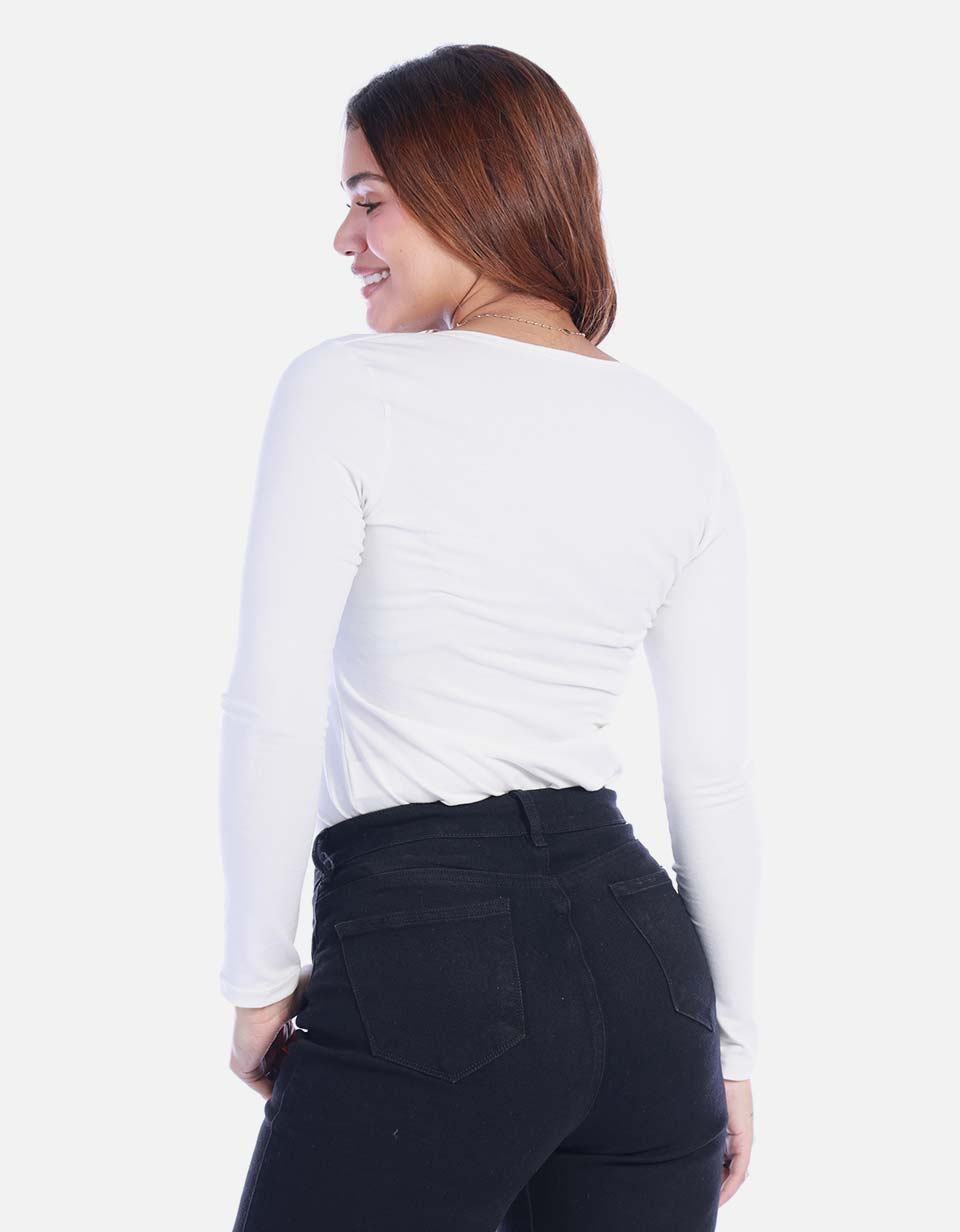 Camiseta Básica para Mujer Manga Larga
