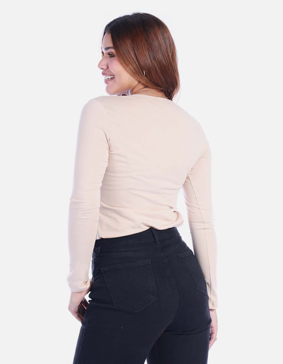 Camiseta Básica para Mujer Manga Larga