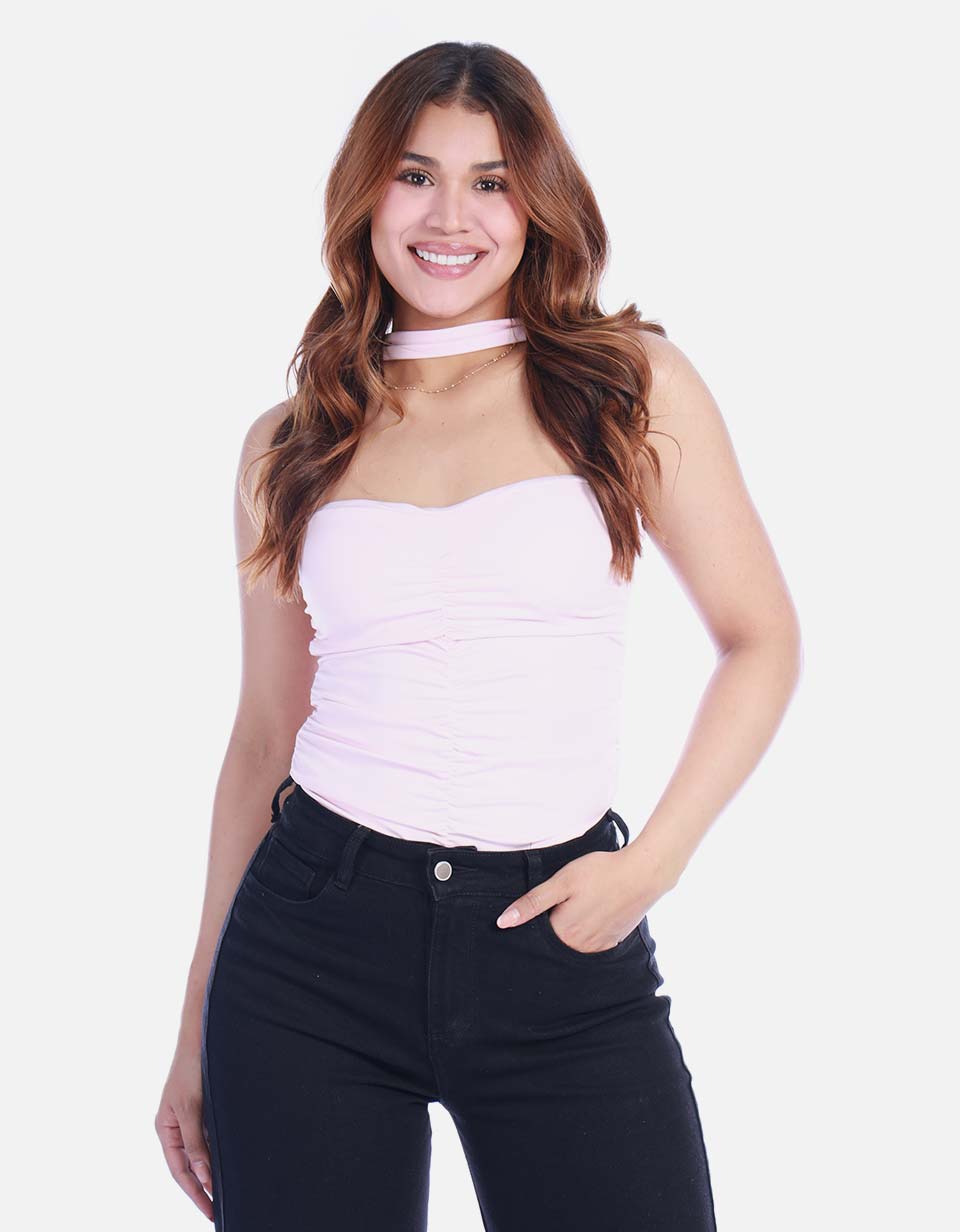Body Strapless para Mujer con Gargantilla Choker
