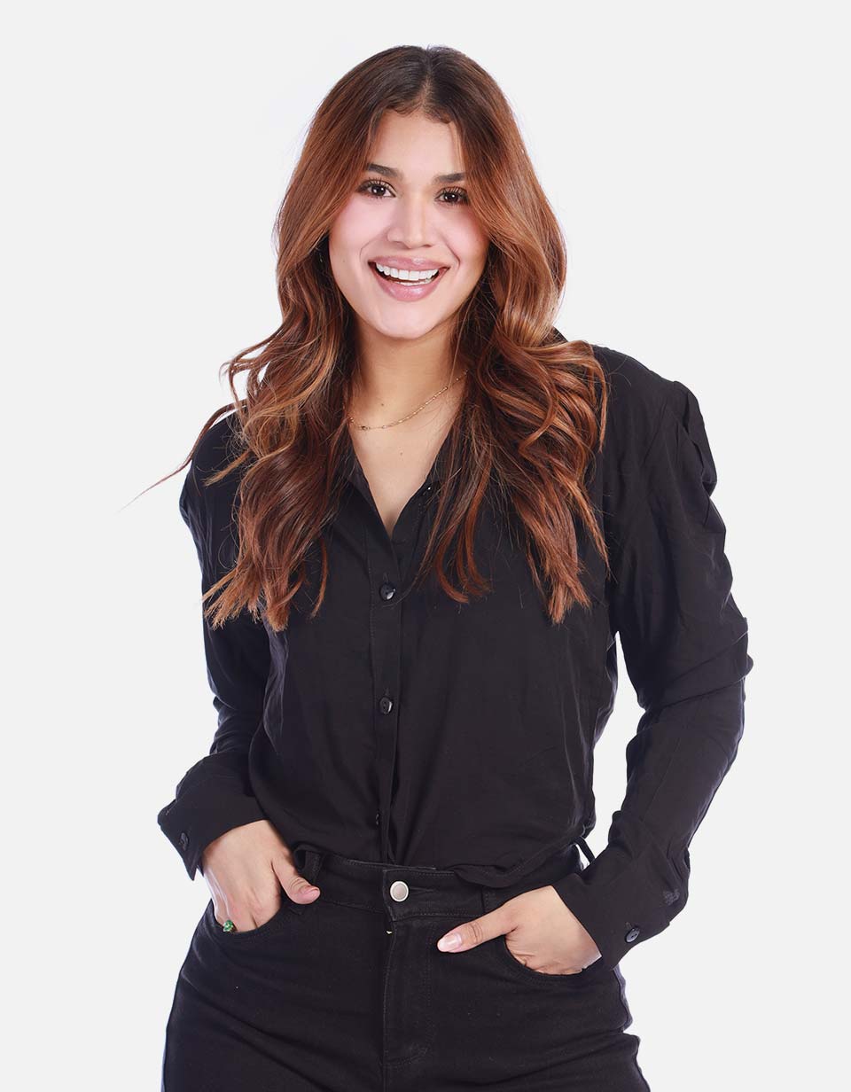 Camisa Manga Larga Elegante para Mujer