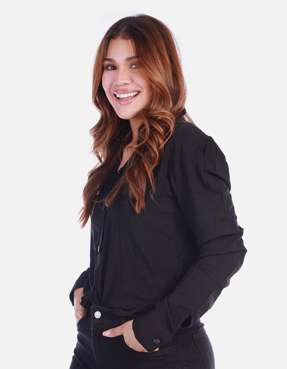 Camisa Manga Larga Elegante para Mujer