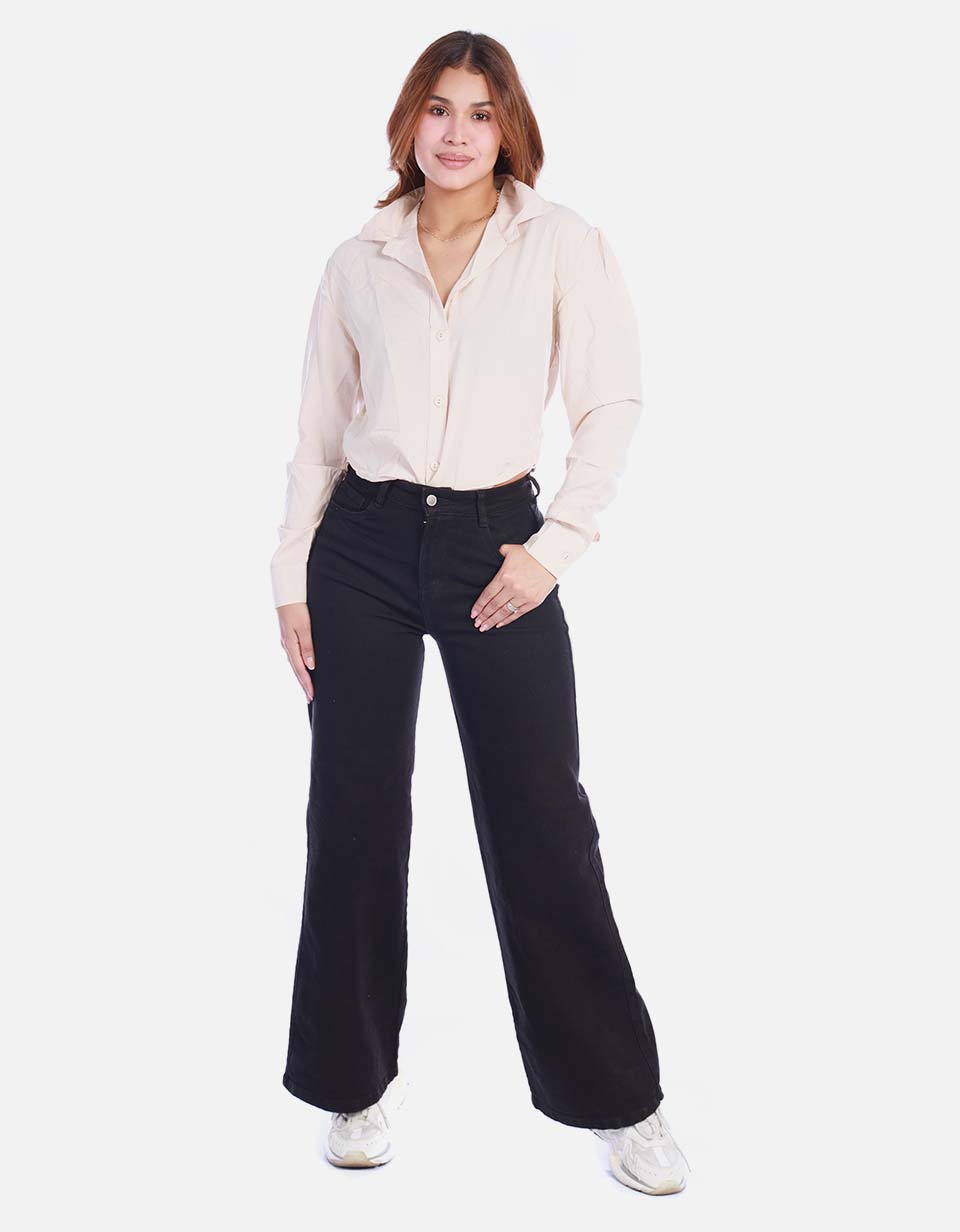 Camisa Manga Larga Elegante para Mujer
