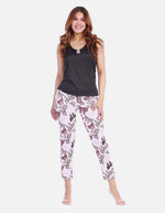 Pijama de Dos Piezas para Mujer - Camiseta Manga Corta y Pantalón
