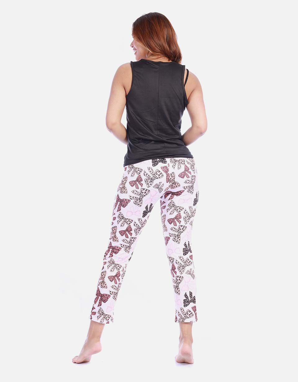 Pijama de Dos Piezas para Mujer - Camiseta Manga Corta y Pantalón