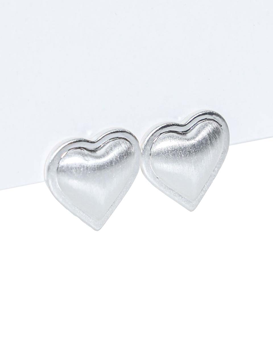 Aretes corazon perlado