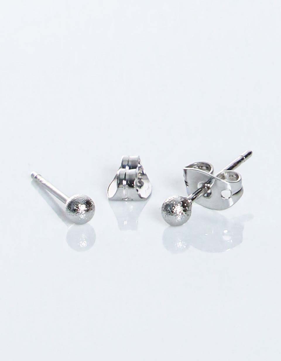 Aretes mini redondo con textura