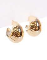 Aretes bold media Luna texturizado