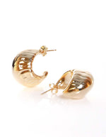 Aretes bold media Luna texturizado