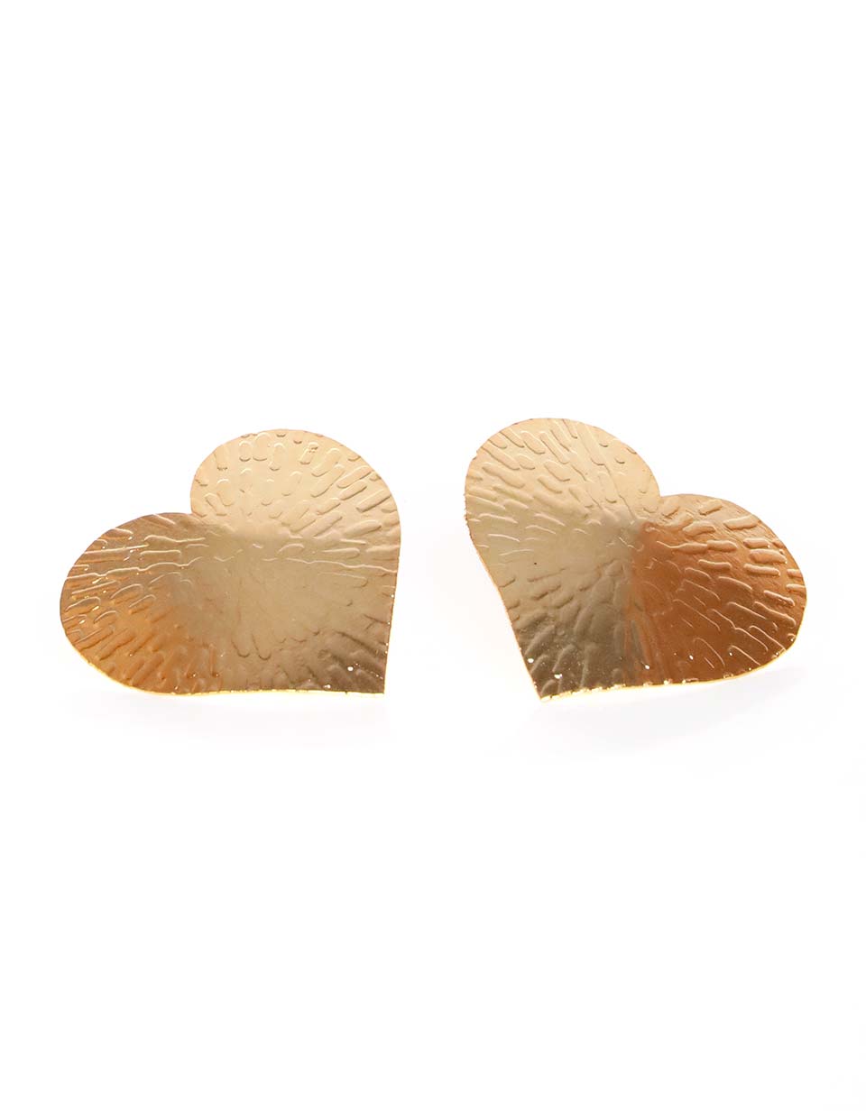 Aretes Corazón Maxi Dorados para Mujer
