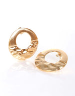 Aretes doradosbold con textura