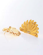 Aretes Abanico Dorado