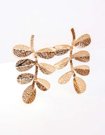 Aretes con Hojas Texturizadas