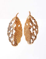 Aretes Maxi con forma de hoja