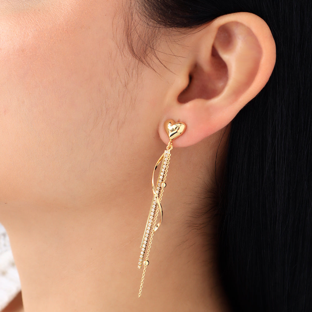 Aretes Colgantes de Corazón
