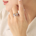 Anillo Correa Plateado