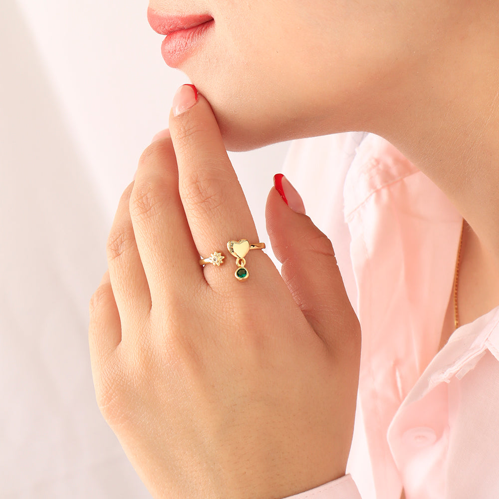 Anillo Corazón Dorado