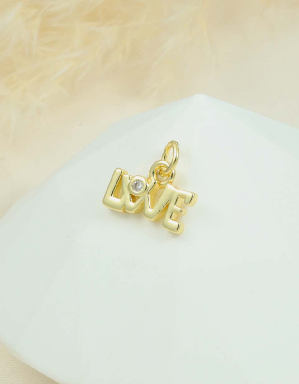 Cadena con Dije Letras Love en Rodio para Mujer