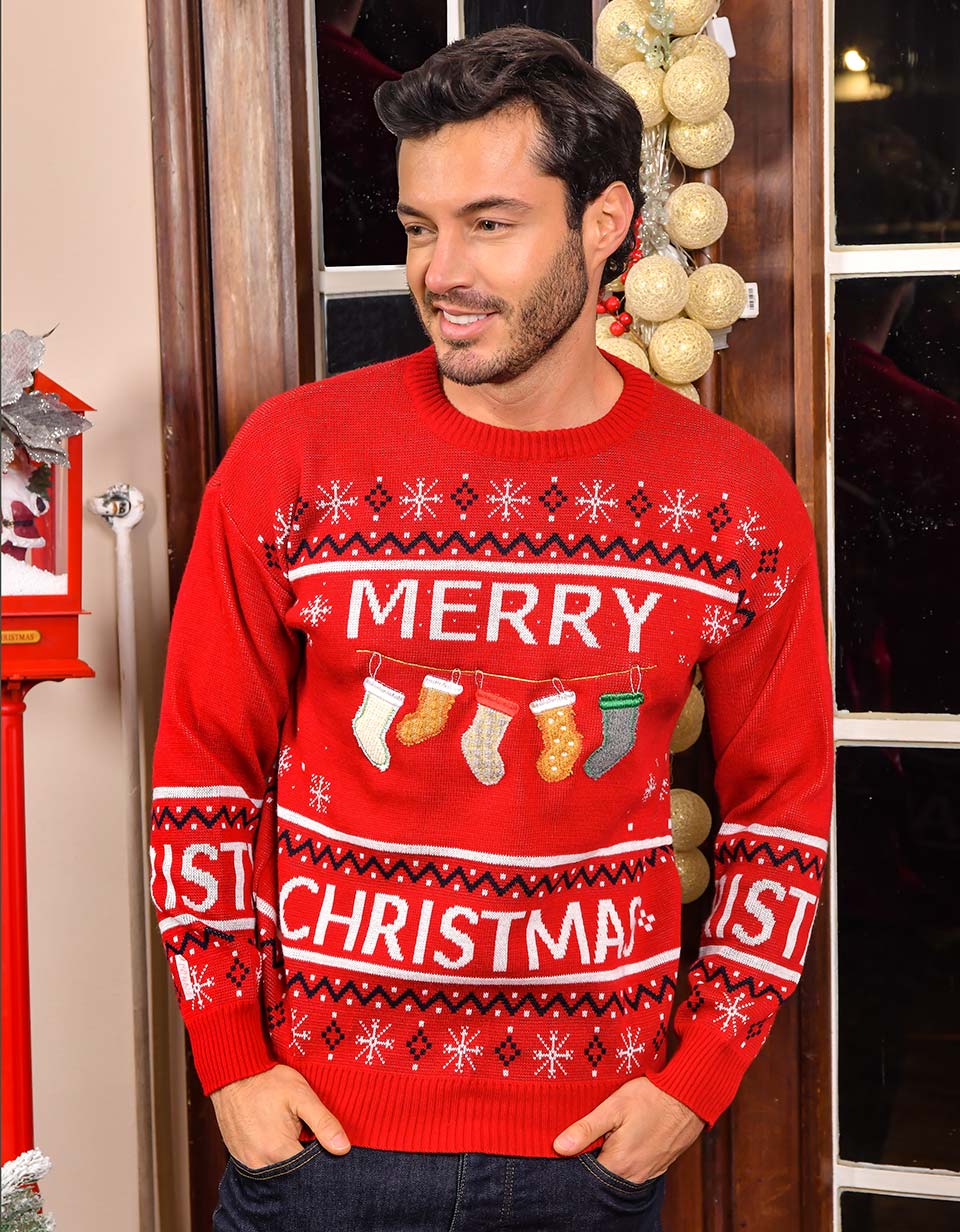Buzo navideño Merry Christmas para Hombre