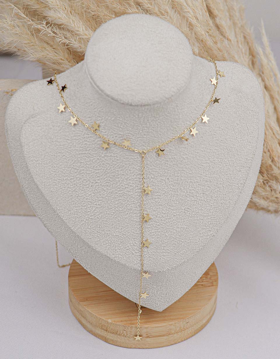 Gargantilla Dorada Con Estrellas
