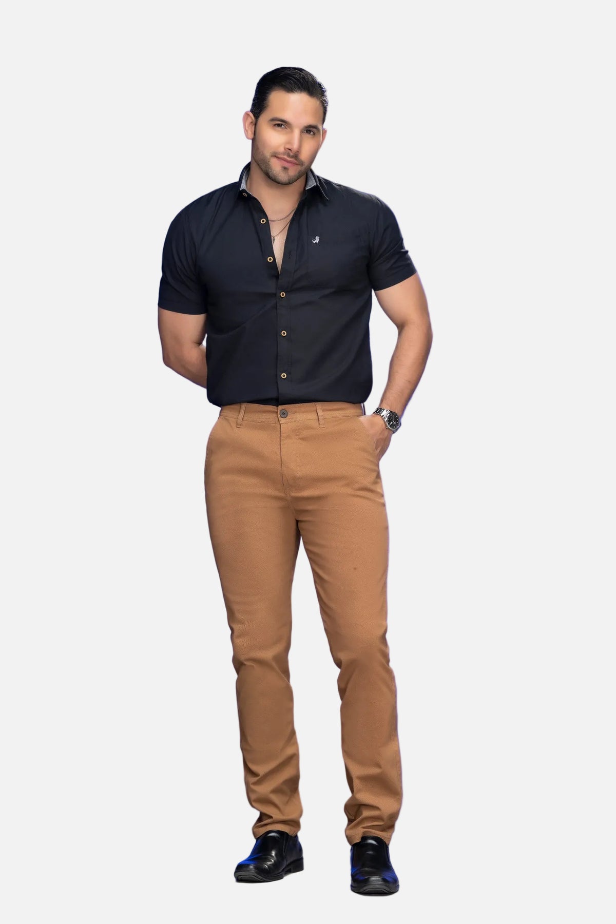 Pantalón drill Camel Hombre