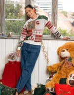 Buzo navideño patchwork para mujer