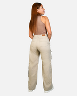 Pantalón Cargo Beige Mujer