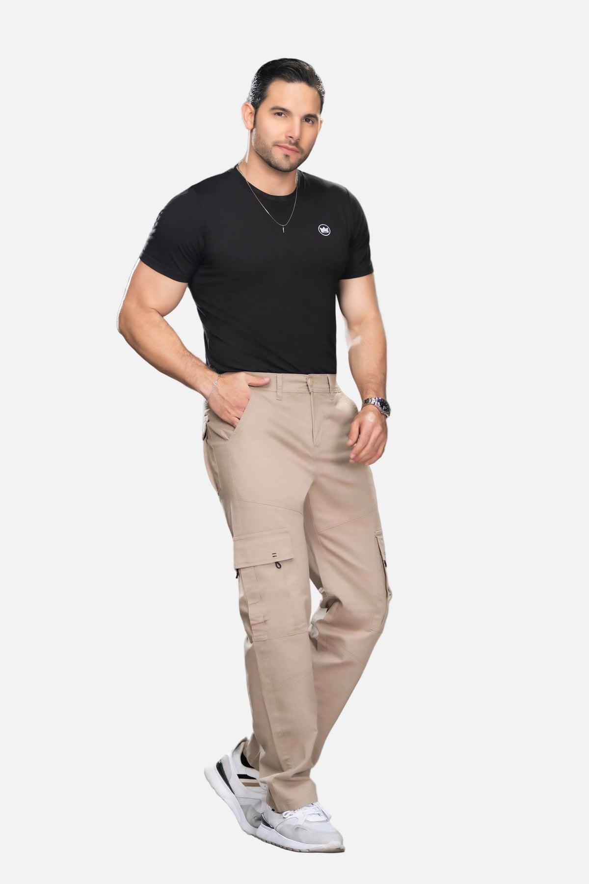 Pantalón drill Cargo Hombre