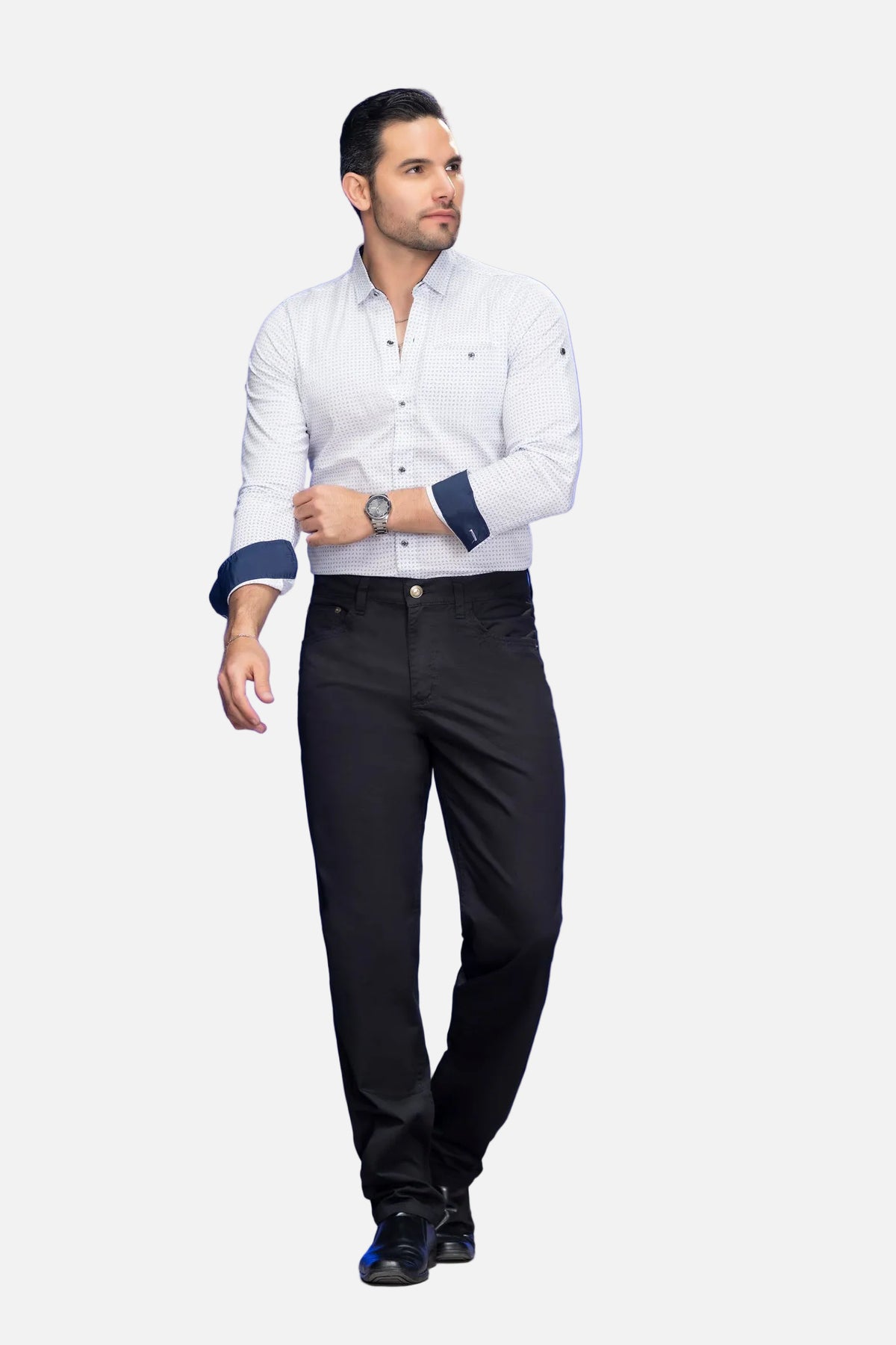 Pantalón drill Negro Hombre