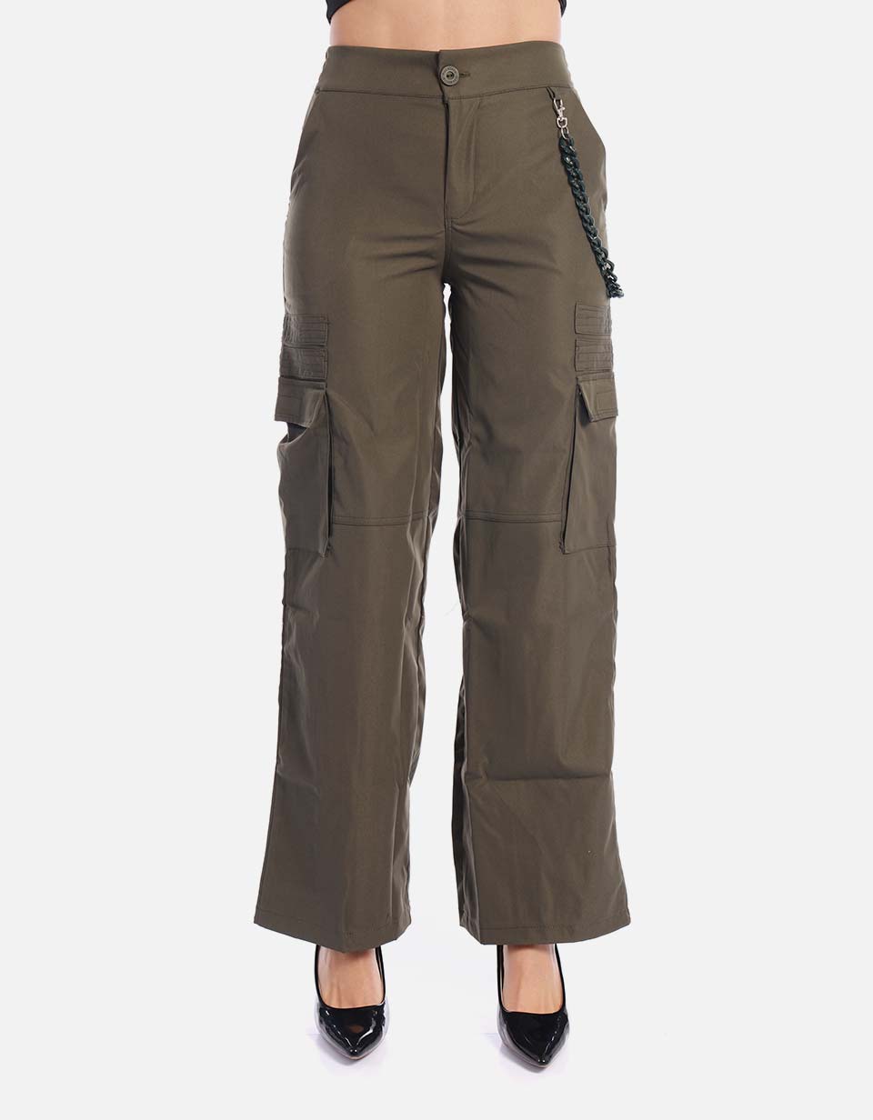 Pantalón cargo recto para mujer