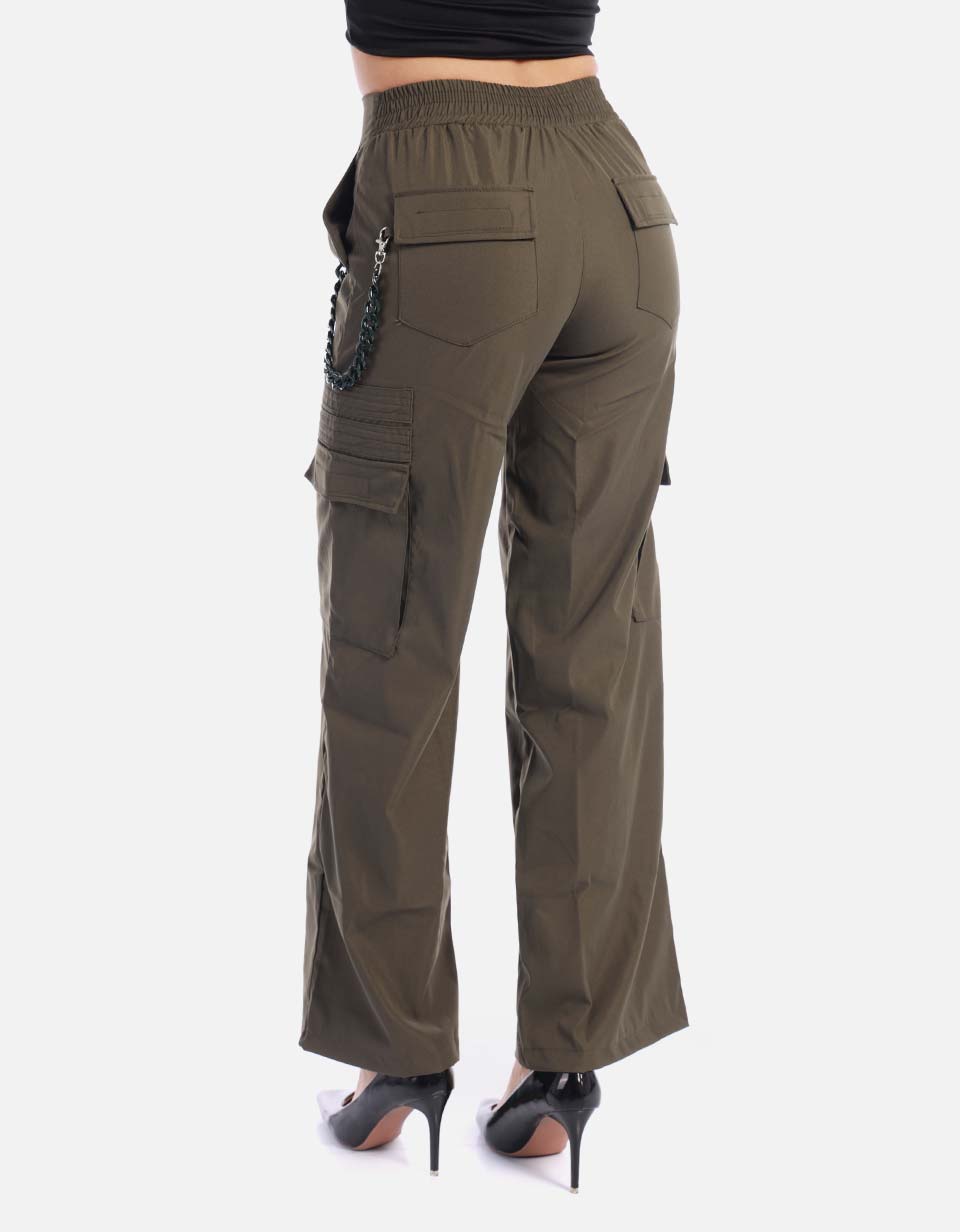 Pantalón cargo recto para mujer