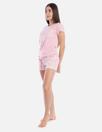 Pijama corta con camiseta estampada